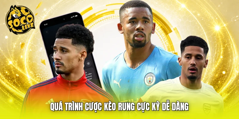 Quá trình cược kèo rung cực kỳ dễ dàng